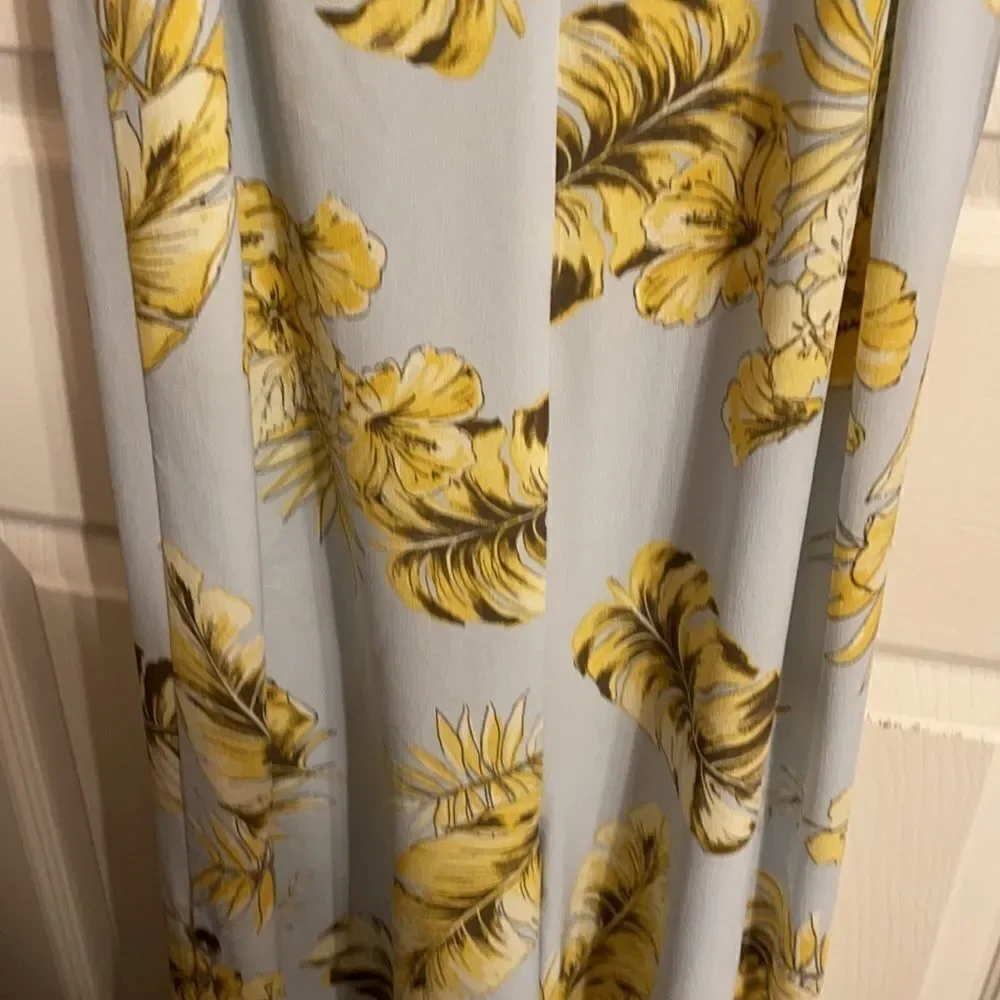 Mad For Love Blue with leaves Jumpsuit New - Picture 5 of 16